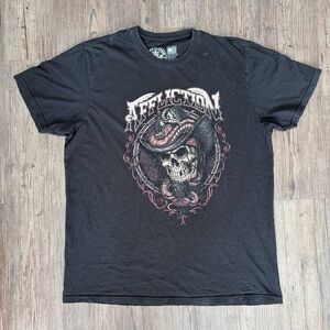 AFFLICTION BLACK TOOTH GRAPHIC TEE BLACK MEN'S XL